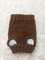 Pet cloches bear hat snood, dog clothes hat snood bear