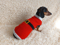 Christmas santa sweater for dogs, santa clothes for dog, santa sweater for dog, christmas for dogs, christmas santa sweater for dachshund