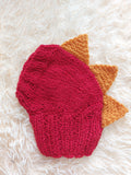 Dinosaur hat for dog, dinosaur dachshund knitted hat, dino dog clothes