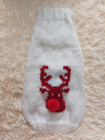 Christmas deer sweater for dog, christmas deer sweater for miniature dachshund, christmas dog clothes