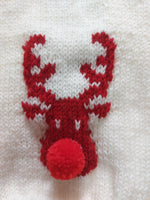 Christmas deer sweater for dog, christmas deer sweater for miniature dachshund, christmas dog clothes