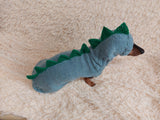 Dinosaur costume for dogs, dachshund dinosaur costume sweater and hat, dino dog cloches, dino dog sweater