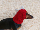 Dinosaur hat for dog, dinosaur dachshund knitted hat, dino dog clothes