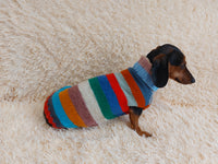 Multi color pet clothes striped dog sweater