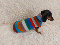 Multi color pet clothes striped dog sweater