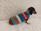 Multi color pet clothes striped dog sweater