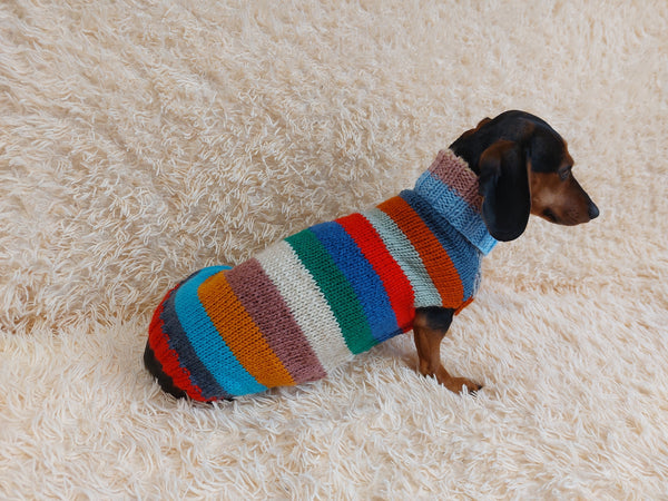 Multi color pet clothes striped dog sweater