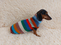 Multi color pet clothes striped dog sweater