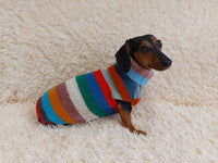 Multi color pet clothes striped dog sweater