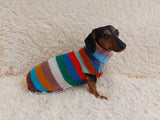Multi color pet clothes striped dog sweater