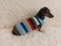 Multi color pet clothes striped dog sweater