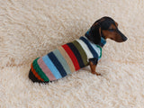 Multi color pet clothes striped dog sweater