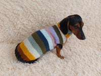 Multi color pet clothes striped dog sweater