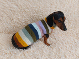 Multi color pet clothes striped dog sweater