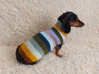 Multi color pet clothes striped dog sweater