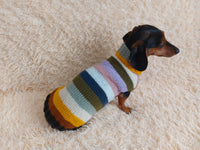 Multi color pet clothes striped dog sweater