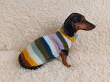 Multi color pet clothes striped dog sweater