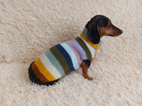 Multi color pet clothes striped dog sweater