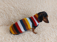 Multi color pet clothes striped dog sweater