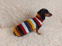 Multi color pet clothes striped dog sweater