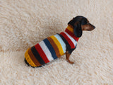 Multi color pet clothes striped dog sweater