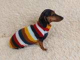 Multi color pet clothes striped dog sweater