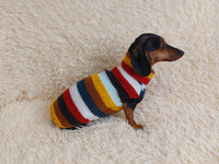 Multi color pet clothes striped dog sweater