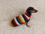 Multi color pet clothes striped dog sweater