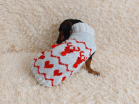 Christmas clothes heart deer for pet holiday sweater for dog
