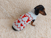 Christmas clothes heart deer for pet holiday sweater for dog