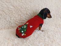 Christmas Tree Clothes For Pet Holiday Sweater With Christmas Tree For Dog