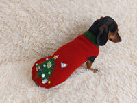 Christmas Tree Clothes For Pet Holiday Sweater With Christmas Tree For Dog