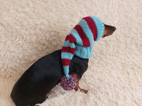 Christmas Santa Hat For Pet With Pompom Holiday Clothes Dog Hat