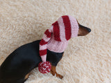 Christmas Santa Hat For Pet With Pompom Holiday Clothes Dog Hat