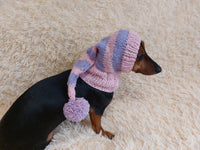 Christmas Santa Hat For Pet With Pompom Holiday Clothes Dog Hat