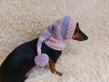 Christmas Santa Hat For Pet With Pompom Holiday Clothes Dog Hat