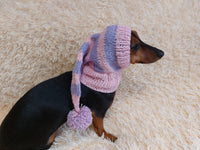 Christmas Santa Hat For Pet With Pompom Holiday Clothes Dog Hat