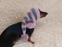 Christmas Santa Hat For Pet With Pompom Holiday Clothes Dog Hat