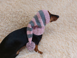 Christmas Santa Hat For Pet With Pompom Holiday Clothes Dog Hat