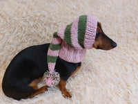 Christmas Santa Hat For Pet With Pompom Holiday Clothes Dog Hat