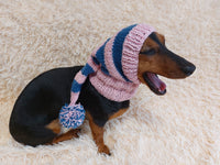 Christmas Santa Hat For Pet With Pompom Holiday Clothes Dog Hat