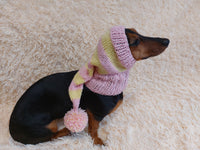 Christmas Santa Hat For Pet With Pompom Holiday Clothes Dog Hat