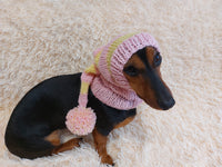 Christmas Santa Hat For Pet With Pompom Holiday Clothes Dog Hat