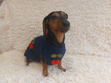 Pet clothes with cherries dog sweater with cherries