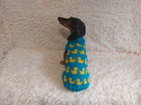 Dog clothes jumper with ducks-Clothes for dogs sweater with ducks, jumper with ducks for dachshund