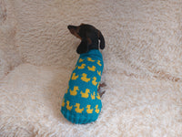 Dog clothes jumper with ducks-Clothes for dogs sweater with ducks, jumper with ducks for dachshund