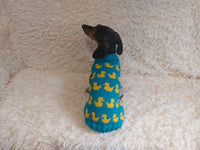 Dog clothes jumper with ducks-Clothes for dogs sweater with ducks, jumper with ducks for dachshund
