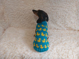 Dog clothes jumper with ducks-Clothes for dogs sweater with ducks, jumper with ducks for dachshund