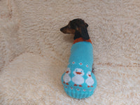 Ducks Pet Clothes Dog Sweater with Ducks, Duck Dachshund Clothes Jumper