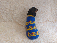 Dog clothes jumper with ducks-Clothes for dogs sweater with ducks, jumper with ducks for dachshund